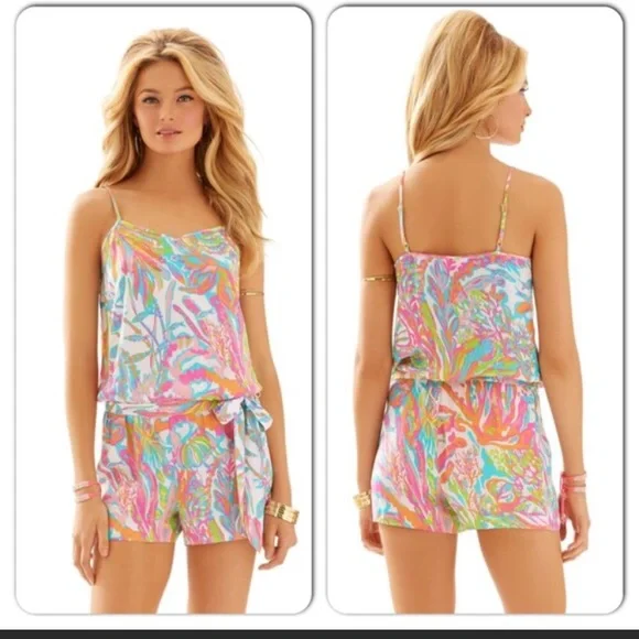 Scuba to Cuba Lilly Pulitzer Deanna Romper - Picture 3 of 7